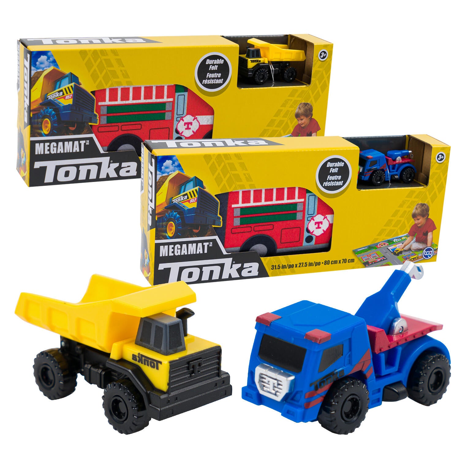 31" x 27" megamat tonka playset - 2pc