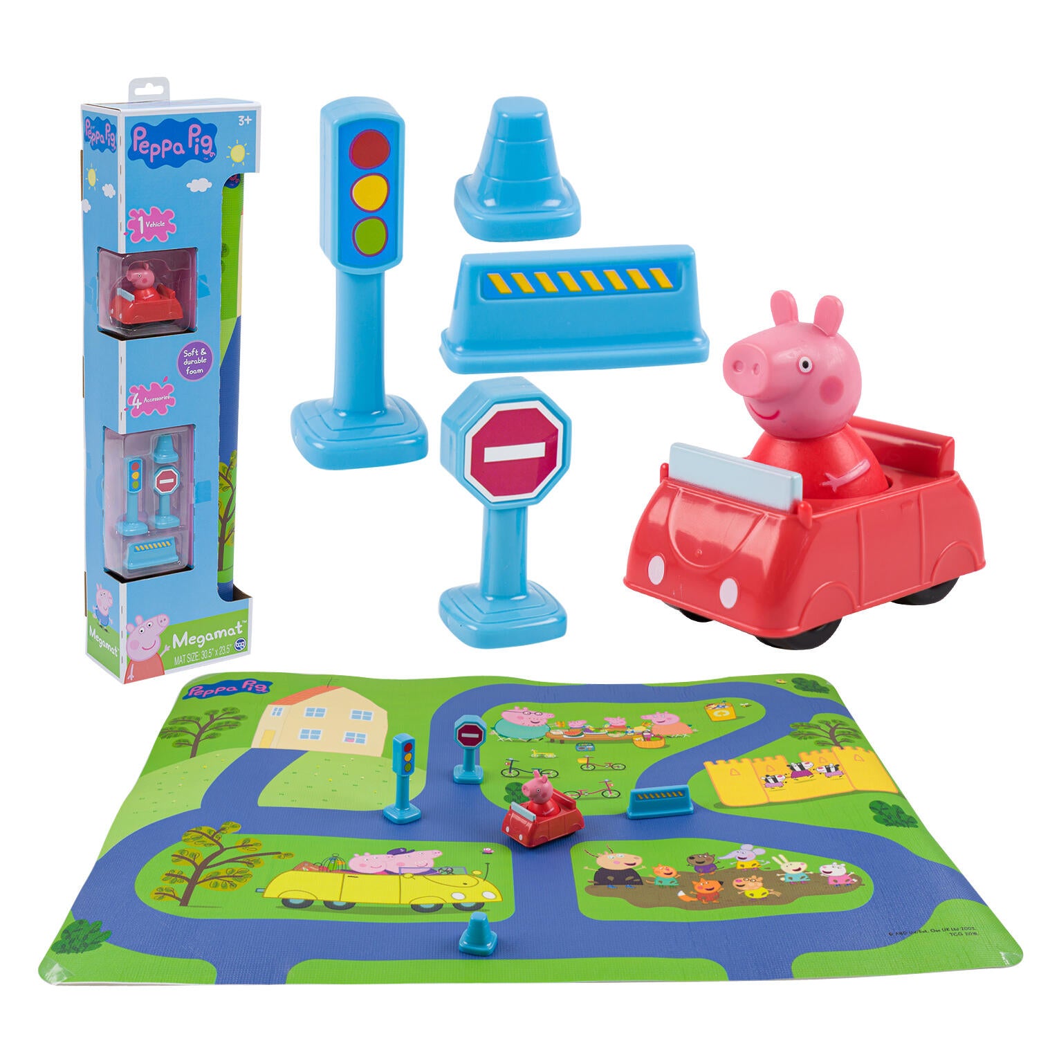 30" x 23" peppa pig playset - 6pc