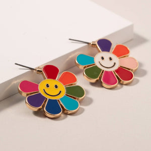 Smile Flowers Dangling Earrings