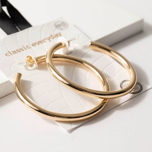 Tube Open Hoop Earrings