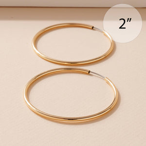 Thin Metal Hoop Earrings