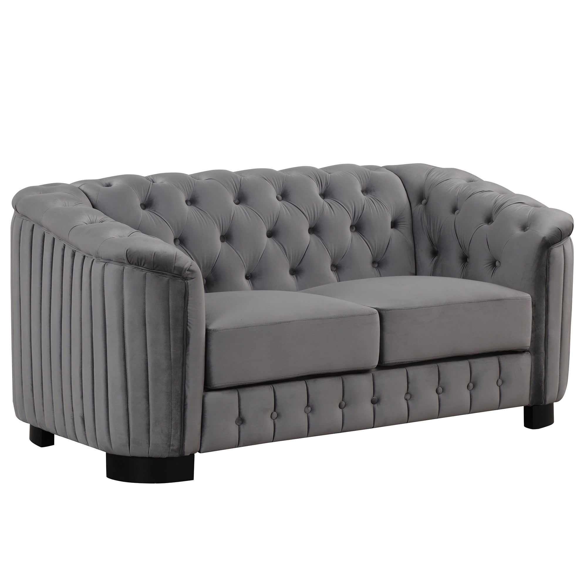 64" Velvet Upholstered Loveseat