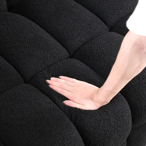 62.2length ,35.83\" deepth ,human body structure for USA people, marshmallow sofa,boucle sofa ,White color,3 seater