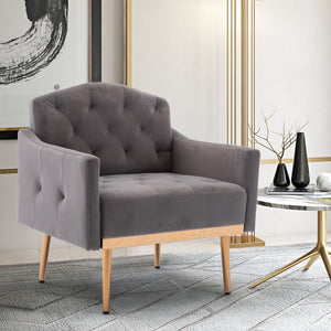 Accent Chair ,leisure single sofa with Rose Golden feet