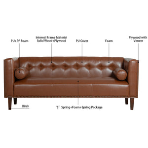 78.74\\\" Wooden Decorated Arm 3 Seater Sofa