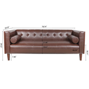 78.74\\\" Wooden Decorated Arm 3 Seater Sofa