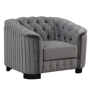 41.5\" Velvet Upholstered Accent Sofa; Modern Single Sofa Chair with Thick Removable Seat Cushion; Modern Single Couch for Living Room; Bedroom; or Small Space