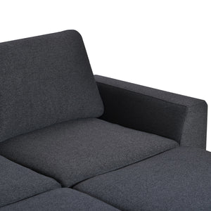 U-Shaped Sofa with Removable Ottomans - 3 Pieces