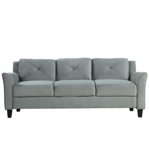 Button Tufted 3 Piece Chair Loveseat Sofa Set