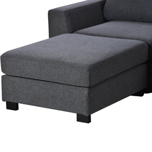 U-Shaped Sofa with Removable Ottomans - 3 Pieces