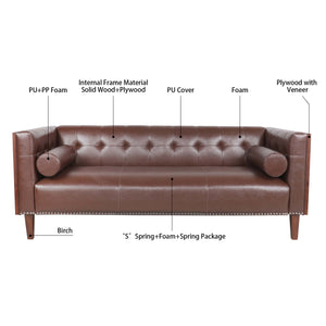 78.74\\\" Wooden Decorated Arm 3 Seater Sofa