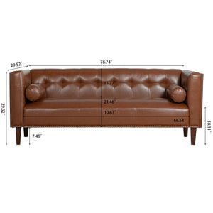 78.74\\\" Wooden Decorated Arm 3 Seater Sofa