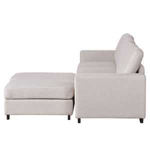 U-Shaped Sofa with Removable Ottomans - 3 Pieces