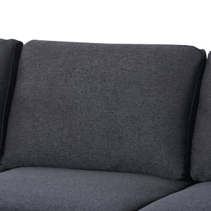 U-Shaped Sofa with Removable Ottomans - 3 Pieces