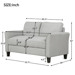 Living Room Furniture Love Seat Sofa Double Seat Sofa (Loveseat Chair)