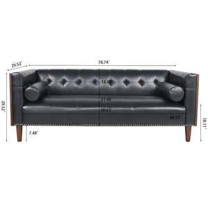 78.74\\\" Wooden Decorated Arm 3 Seater Sofa