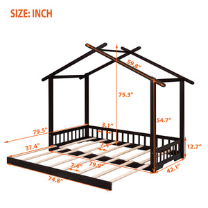 Wooden Extended House Daybed