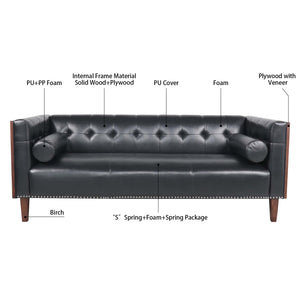 78.74\\\" Wooden Decorated Arm 3 Seater Sofa