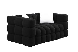 62.2length ,35.83\" deepth ,human body structure for USA people, marshmallow sofa,boucle sofa ,White color,3 seater