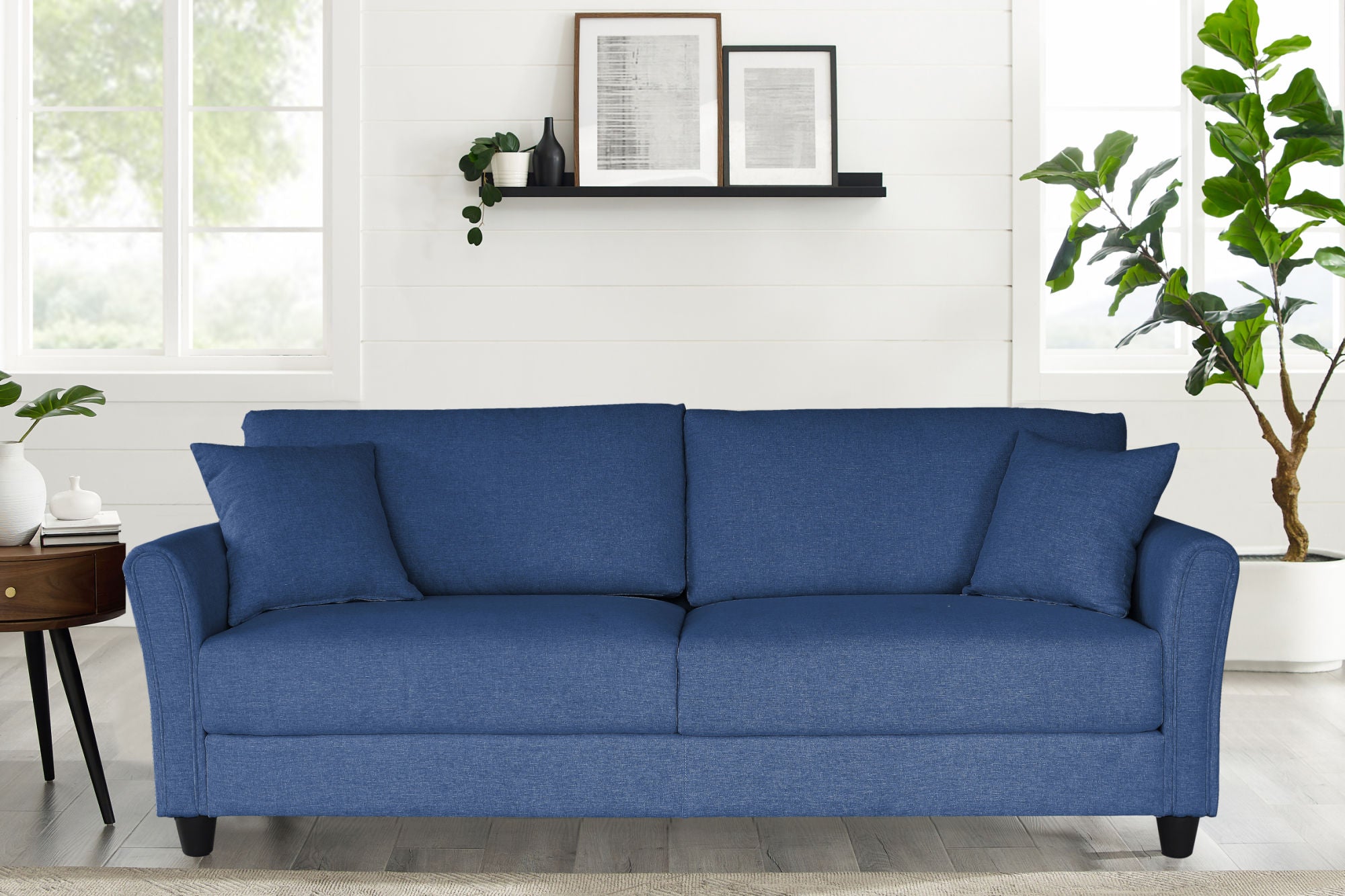 Three-seat sofa, linen