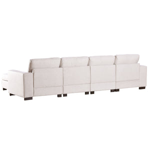 U-Shaped Sofa with Removable Ottomans - 3 Pieces